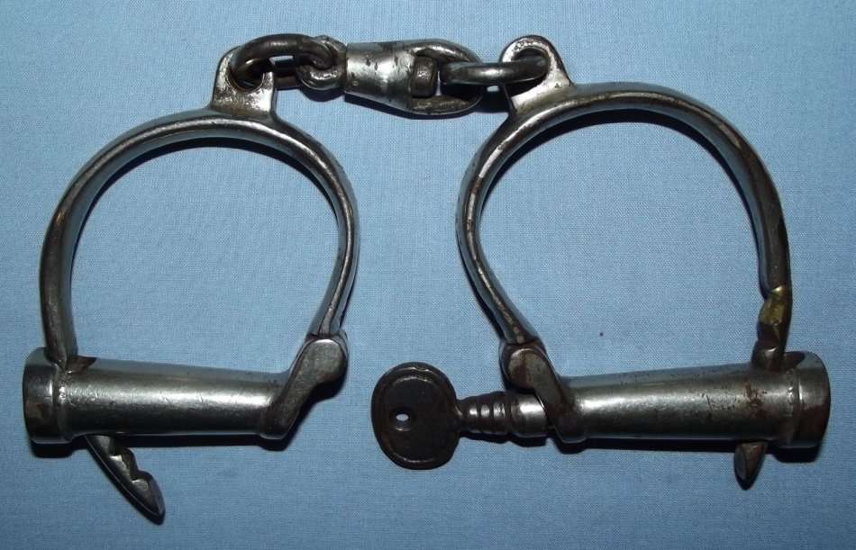 Vintage South African Police S Ltd. Hard Best Handcuffs