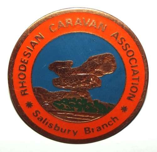 Old Rhodesia Caravan Association Salisbury Branch Metal Pin Badge