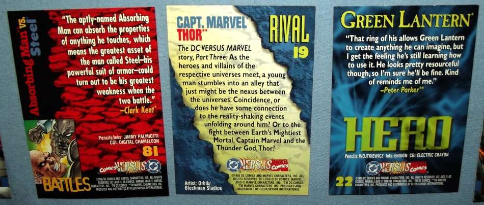 1995 Marvel Comics Versus DC Lot of 32 Base Set Trading Cards
