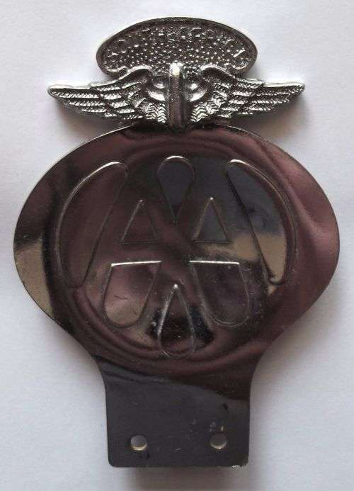 Old Suid-Afrika AA Automobile Association Metal Car Bumper Badge