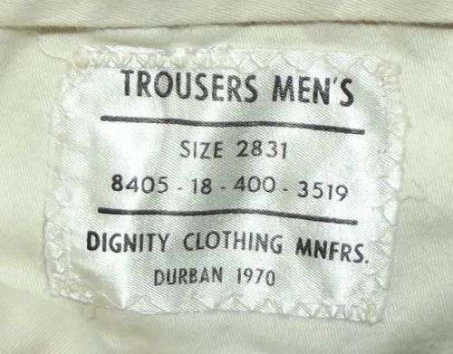 1970 SADF Army Work Dress Trousers