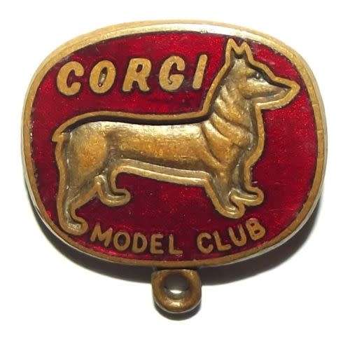 Old Corgi Model Club Metal Lapel Pin Badge