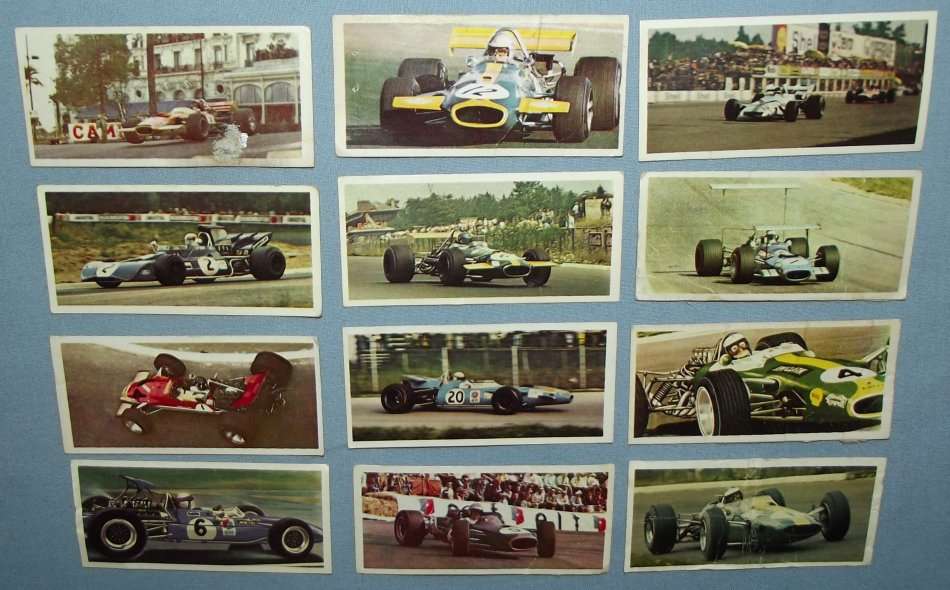 Lot of 12 Formula 1 Trading Cards From the 1960's and 1970's