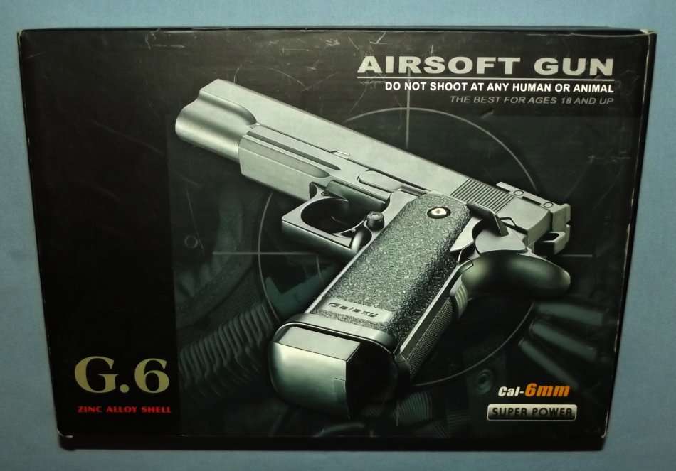 Galaxy G6 (Model Colt 1911 Combat) Metal BB  Spring Gun Pistol