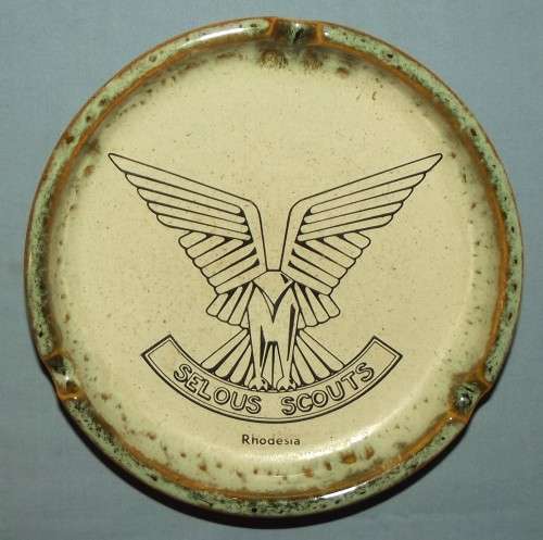 Large Rhodesia Selous Scouts Ceramic Ashtray