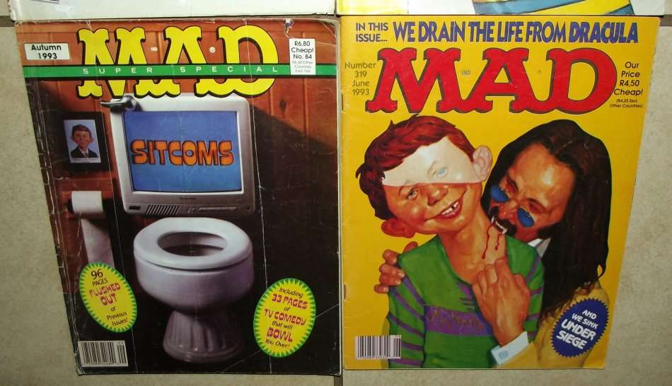 Lot of 4 Mad Magazines From 1992 and 1993