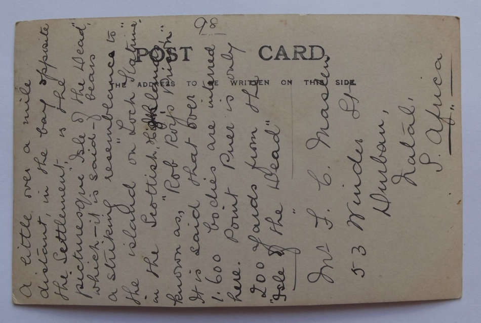 Early 1900's Used Isle of the Dead, Port Arthur, Australia Postcard