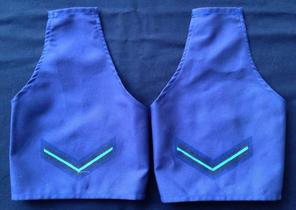 SAAF Airforce Lance Corporal Blue Brassard Ranks