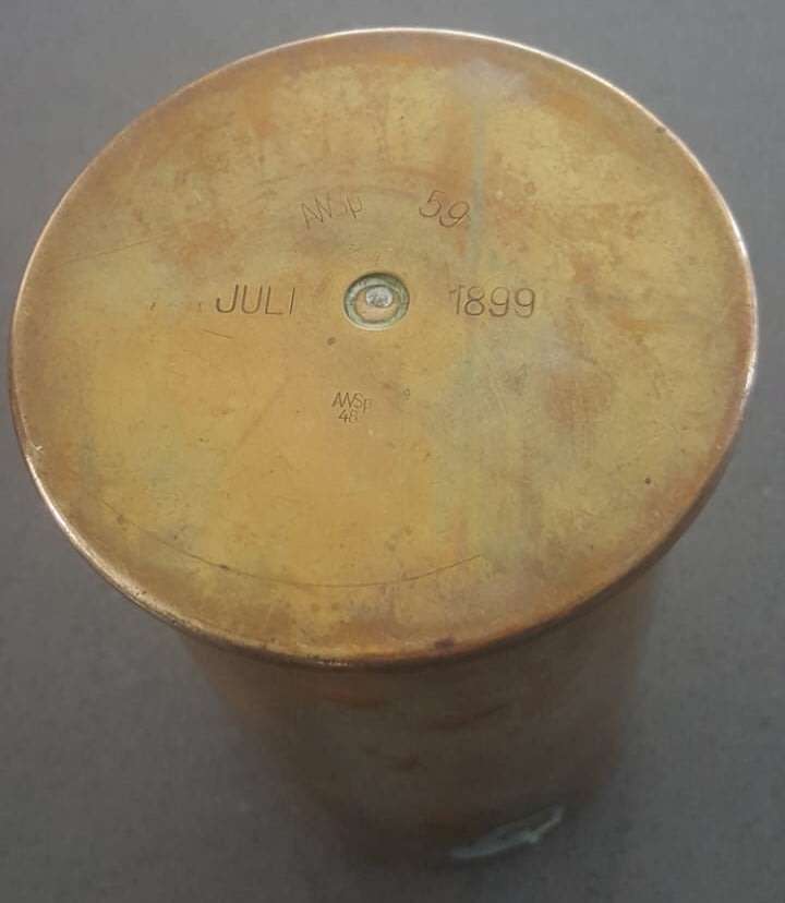 Boer War 75mm Krupp Cannon Shell Casing Dated Juli 1899
