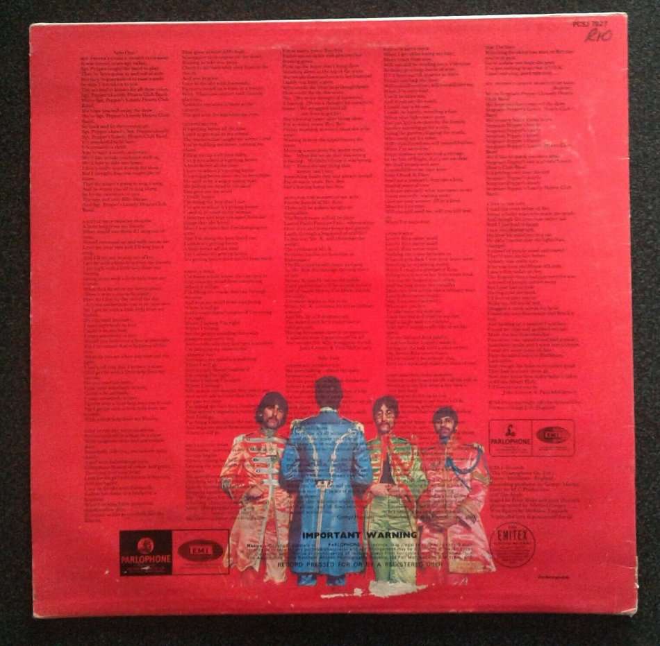Original - The Beatles - Sgt. Pepper's Lonely Hearts Club Band - Vinyl Record