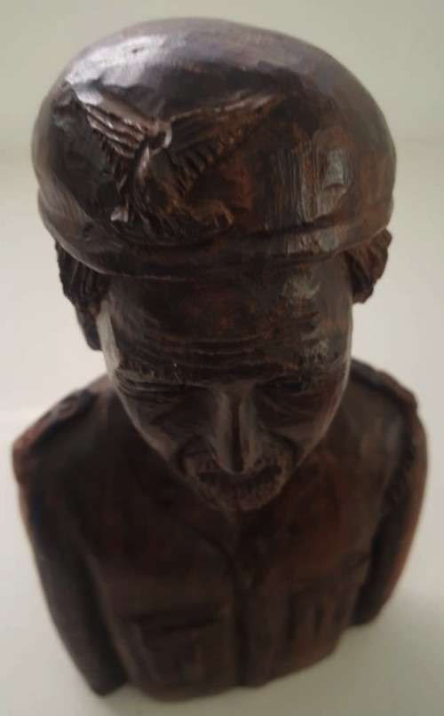 Rhodesia Selous Scouts Bust Carved From Solid Wood
