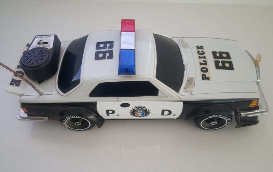 Large Old Mercedes Battery Operated  Police Car