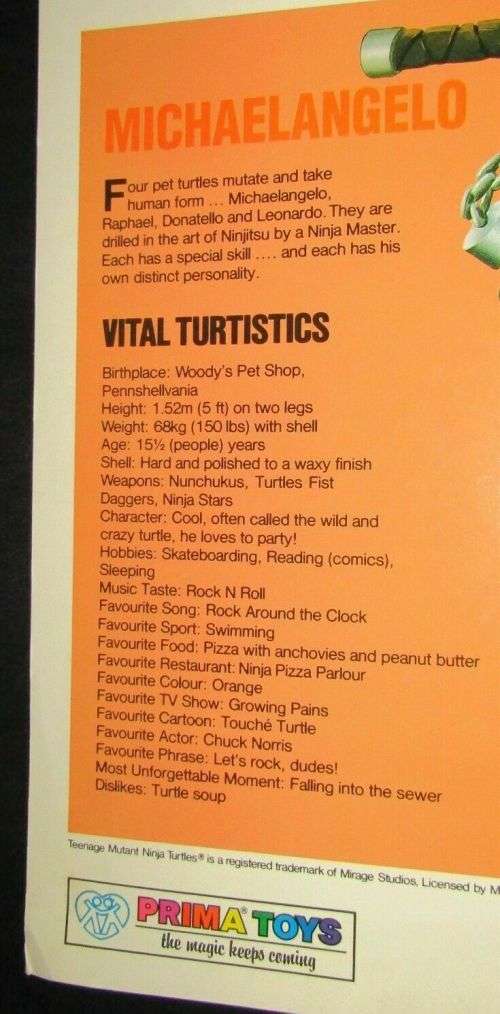 Lot of 4 Original 90's TMNT Teenage Ninja Mutant Turtles Posters