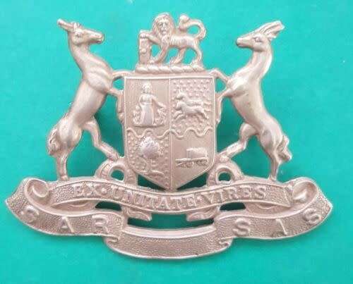 Vintage South African Railway Police Metal Cap Badge
