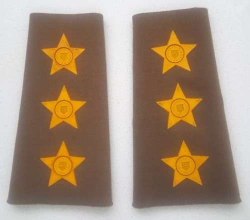 SADF Army Captain Nutria Rubber Slip On Ranks