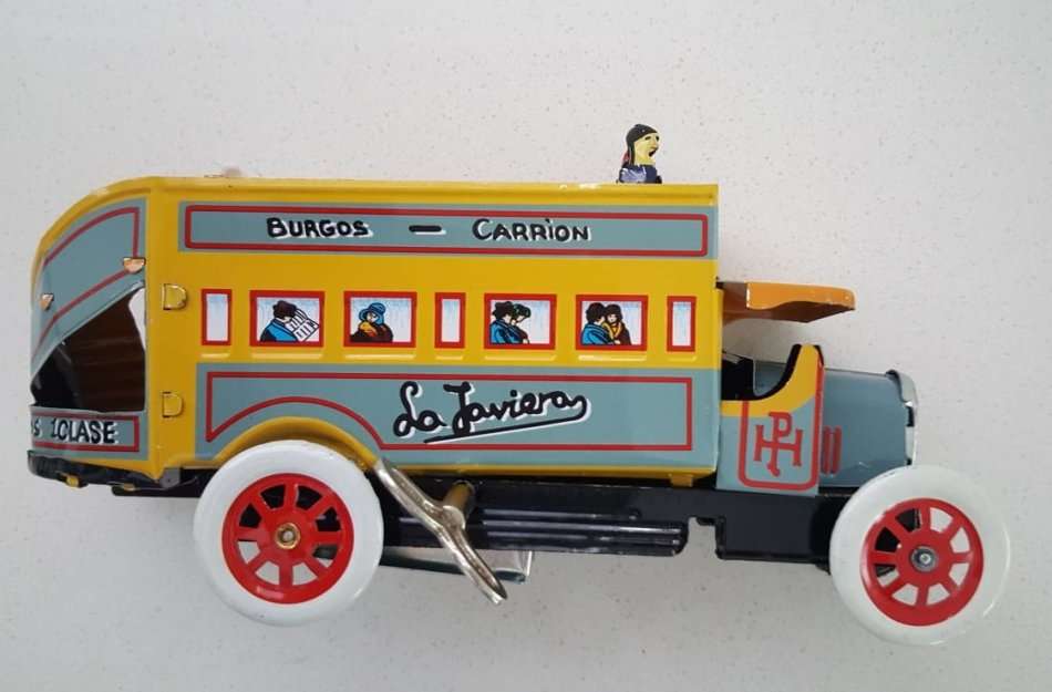 Wind Up Tin Toy Bus