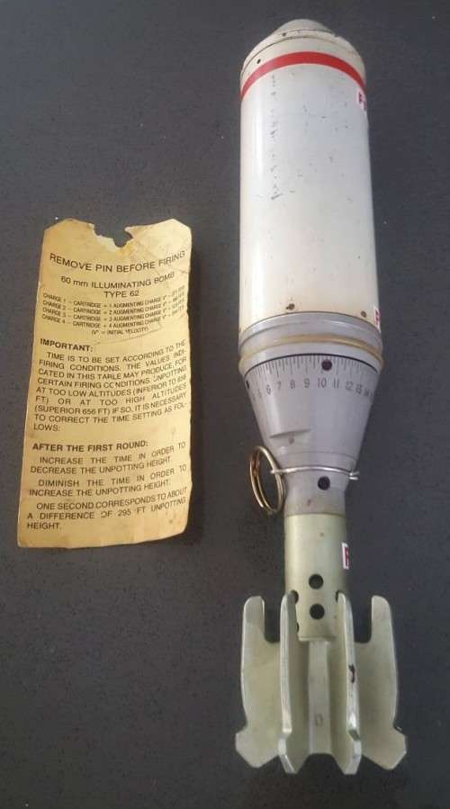 SADF 60MM TYPE 62 ILLUMINATING MORTAR BOMB