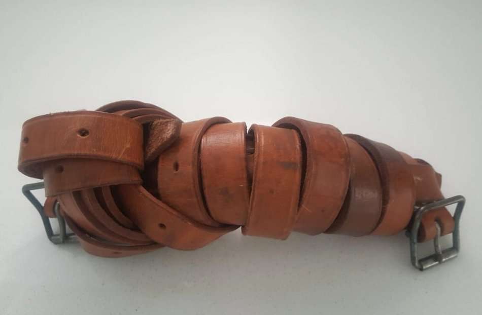 Vintage UDF Leather Blanket Straps