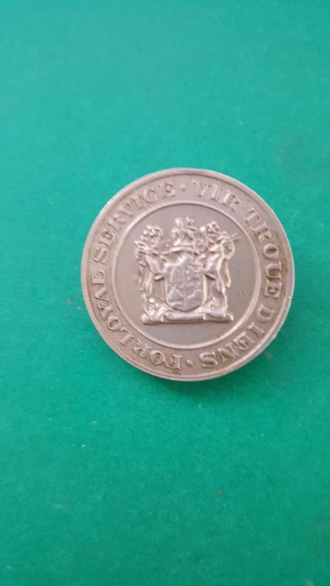 WW2 SA LOYAL SERVICE BUTTONHOLE BADGE NUMBERED