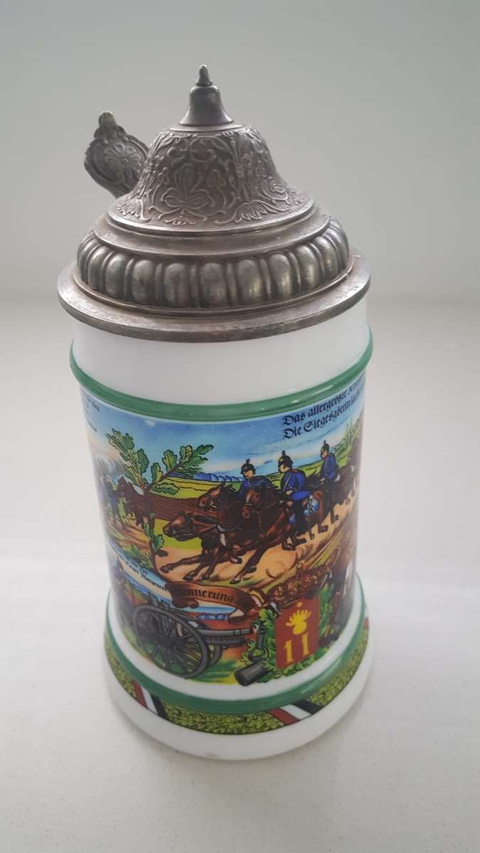 BEAUTIFUL WW1 GERMAN BEER TANKARD