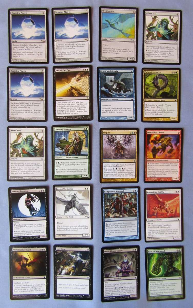 20 Magic The Gathering MTG Trading Cards From the 2000's