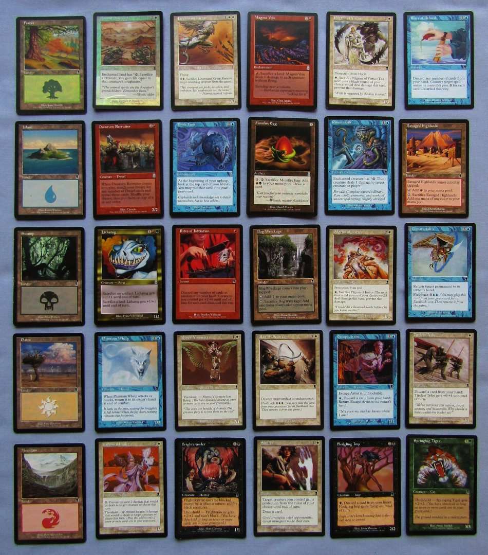 30 Magic The Gathering MTG Odyssey 2001 Trading Cards