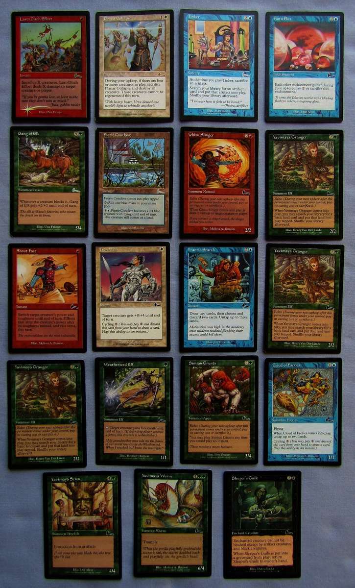 19 Magic The Gathering MTG Urza's Legacy 1999 Trading Cards