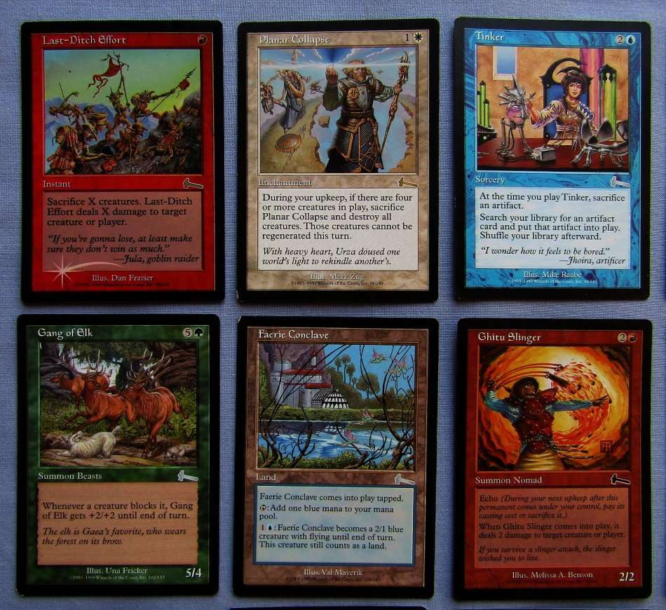 19 Magic The Gathering MTG Urza's Legacy 1999 Trading Cards