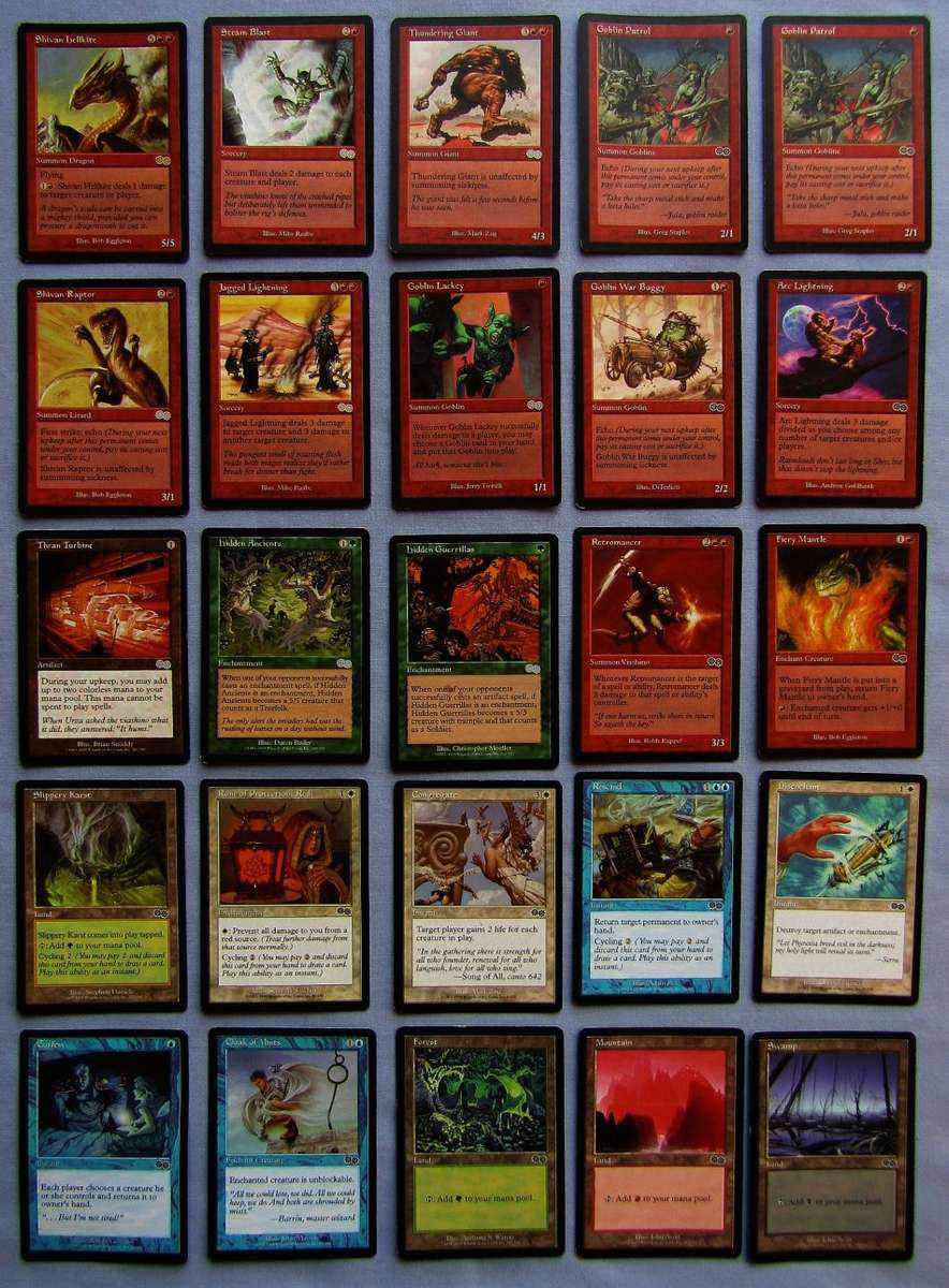 25 Magic The Gathering MTG Urza's Saga 1998 Trading Cards