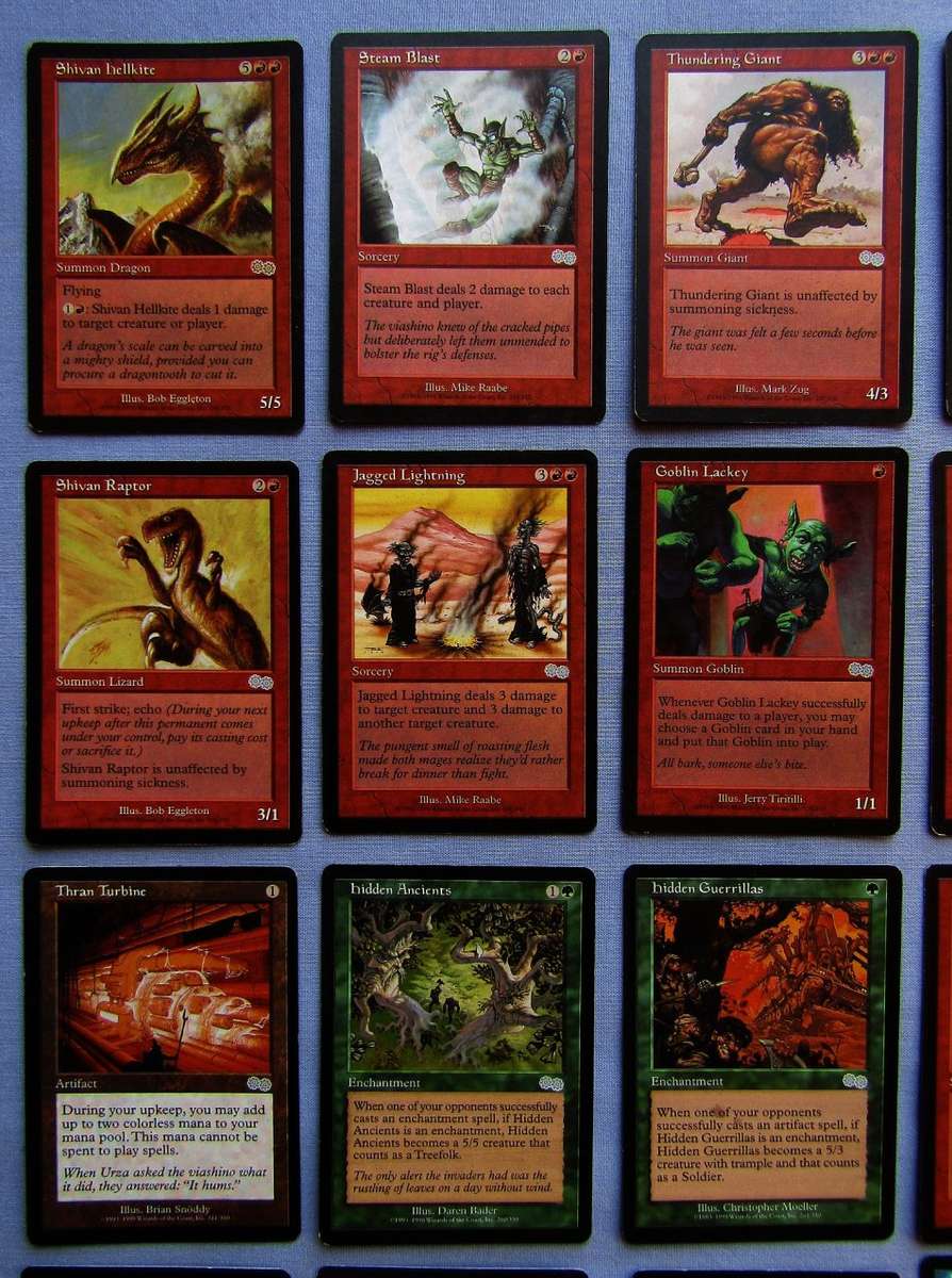 25 Magic The Gathering MTG Urza's Saga 1998 Trading Cards