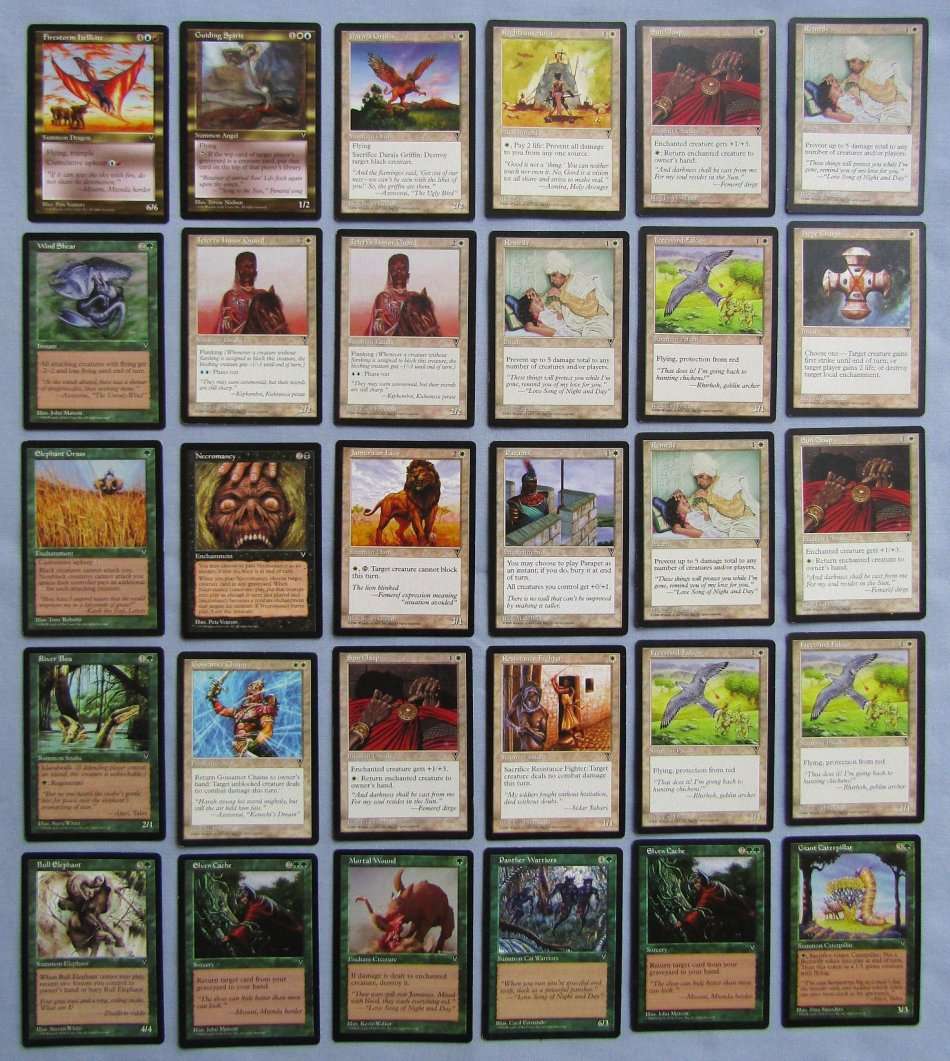 30 Magic The Gathering MTG Visions 1997 Trading Cards