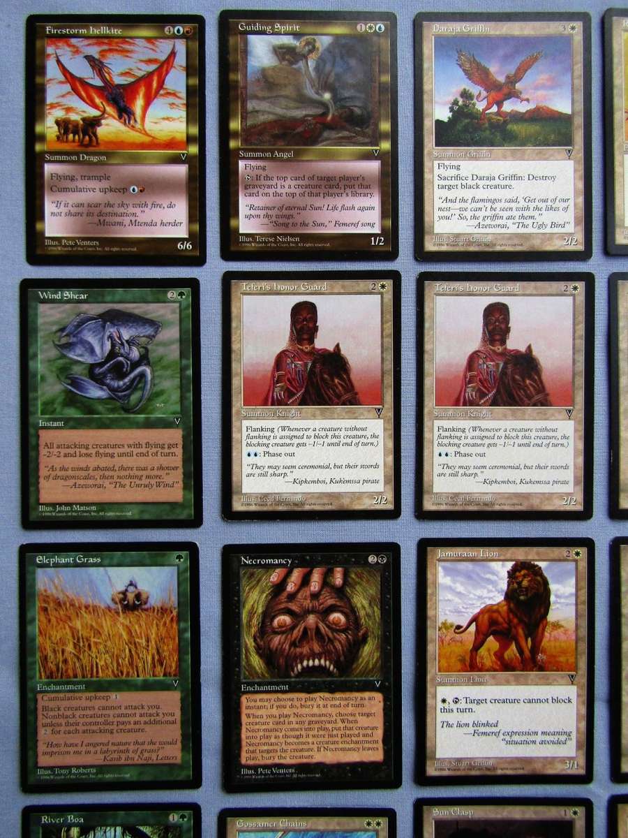 30 Magic The Gathering MTG Visions 1997 Trading Cards