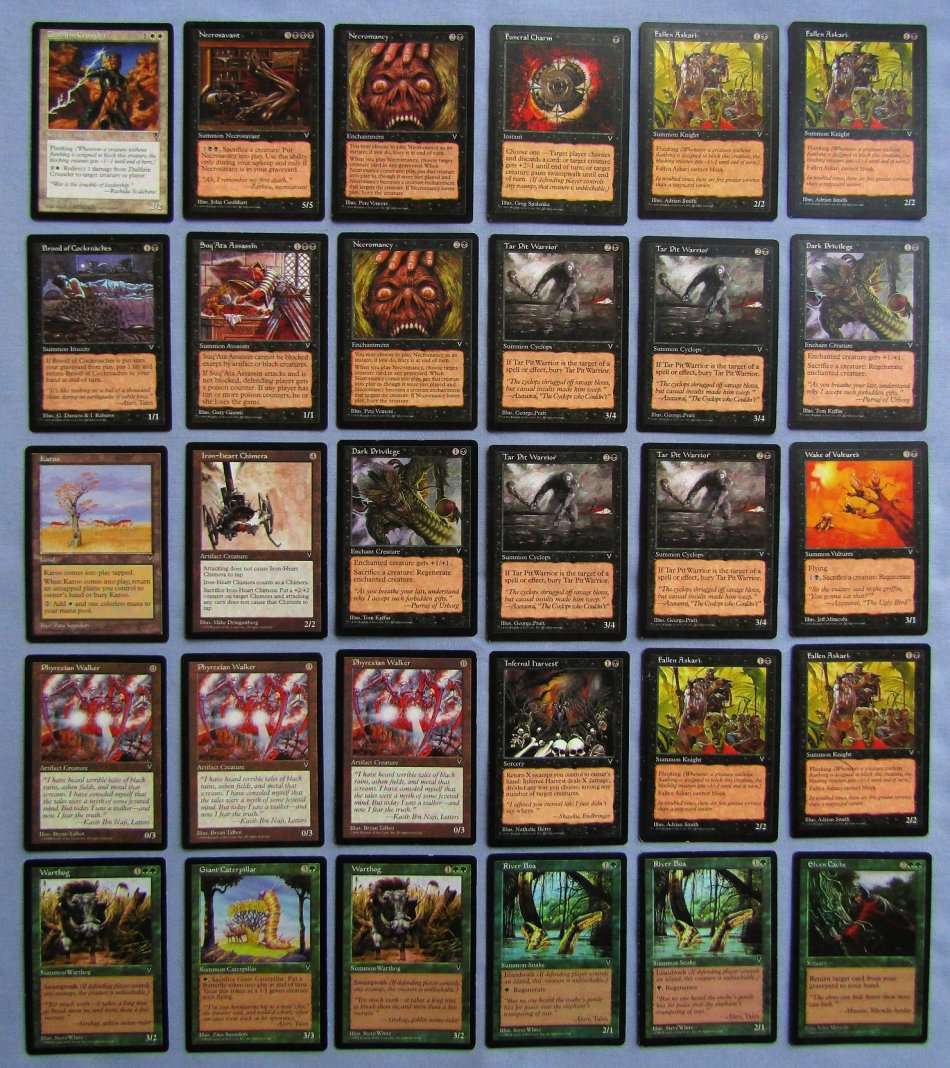 30 Magic The Gathering MTG Visions 1997 Trading Cards