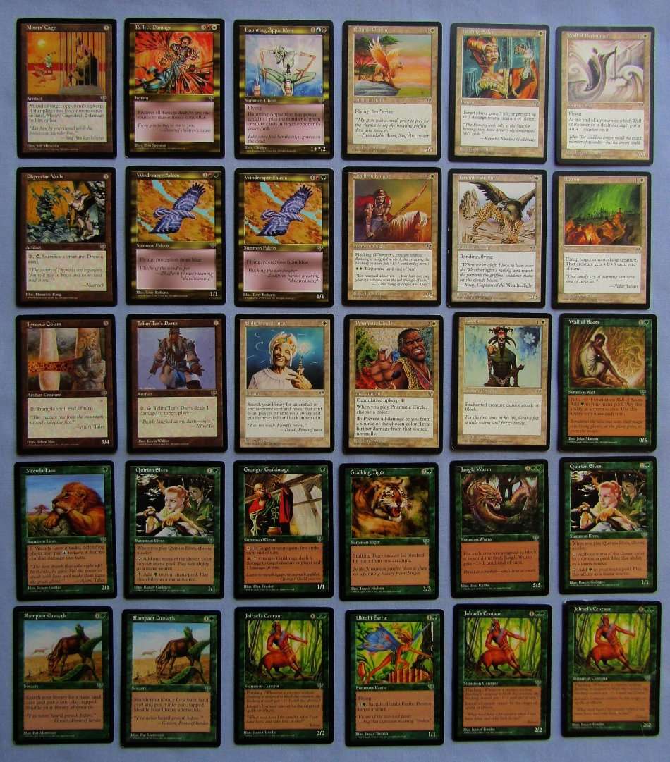 30 Magic The Gathering MTG Mirage 1996 Trading Cards