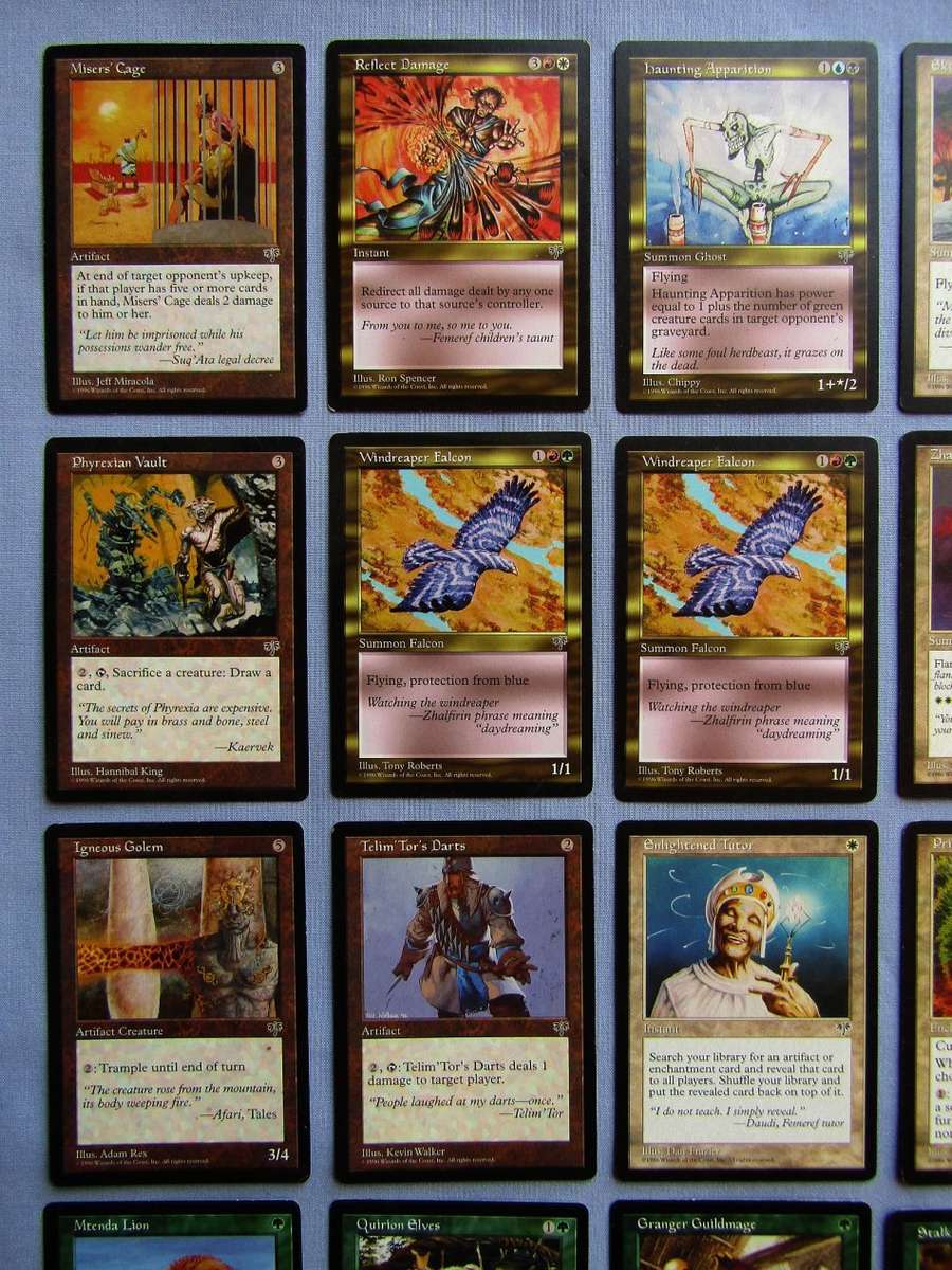 30 Magic The Gathering MTG Mirage 1996 Trading Cards
