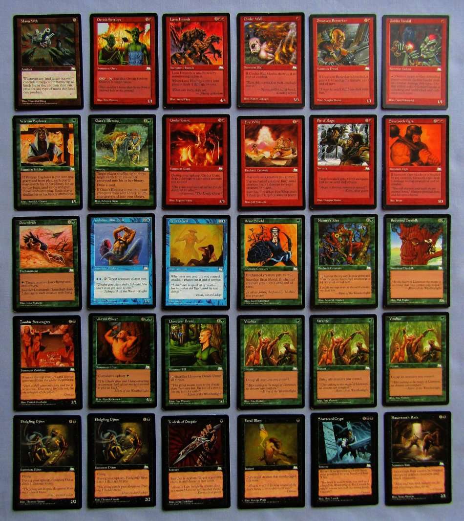 30 Magic The Gathering MTG Weatherlight 1997 Trading Cards