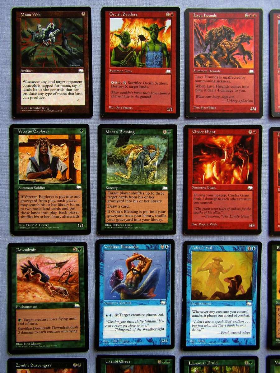 30 Magic The Gathering MTG Weatherlight 1997 Trading Cards