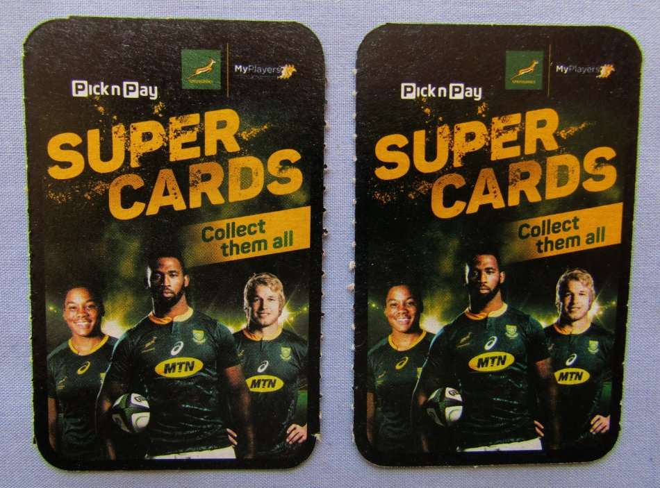 Lot of 30 SA Springbok Rugby Super Trading Cards