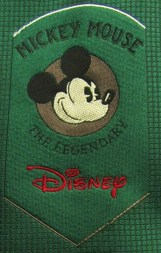 Vintage Disney - The Legendary Mickey Mouse - Green Neck Tie