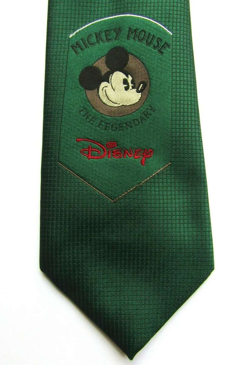 Vintage Disney - The Legendary Mickey Mouse - Green Neck Tie