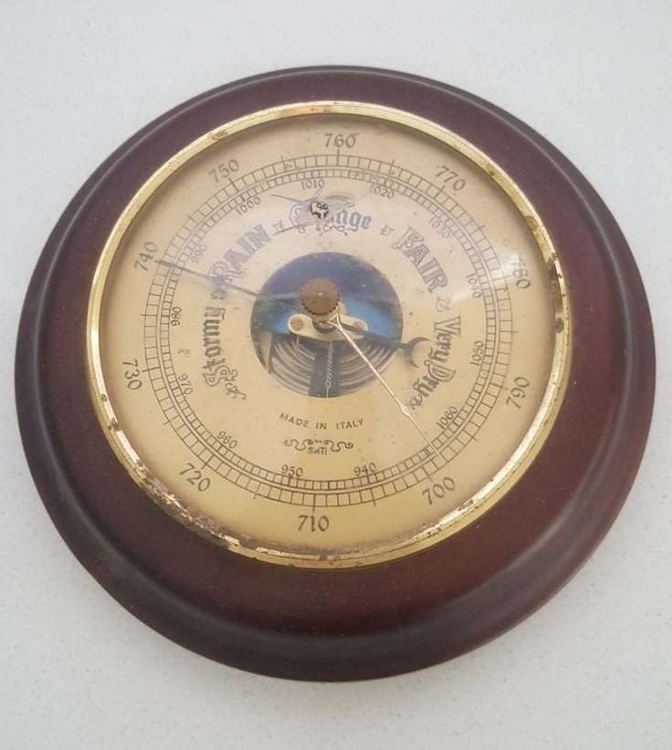 Vintage Made in Italy Weather Gauge