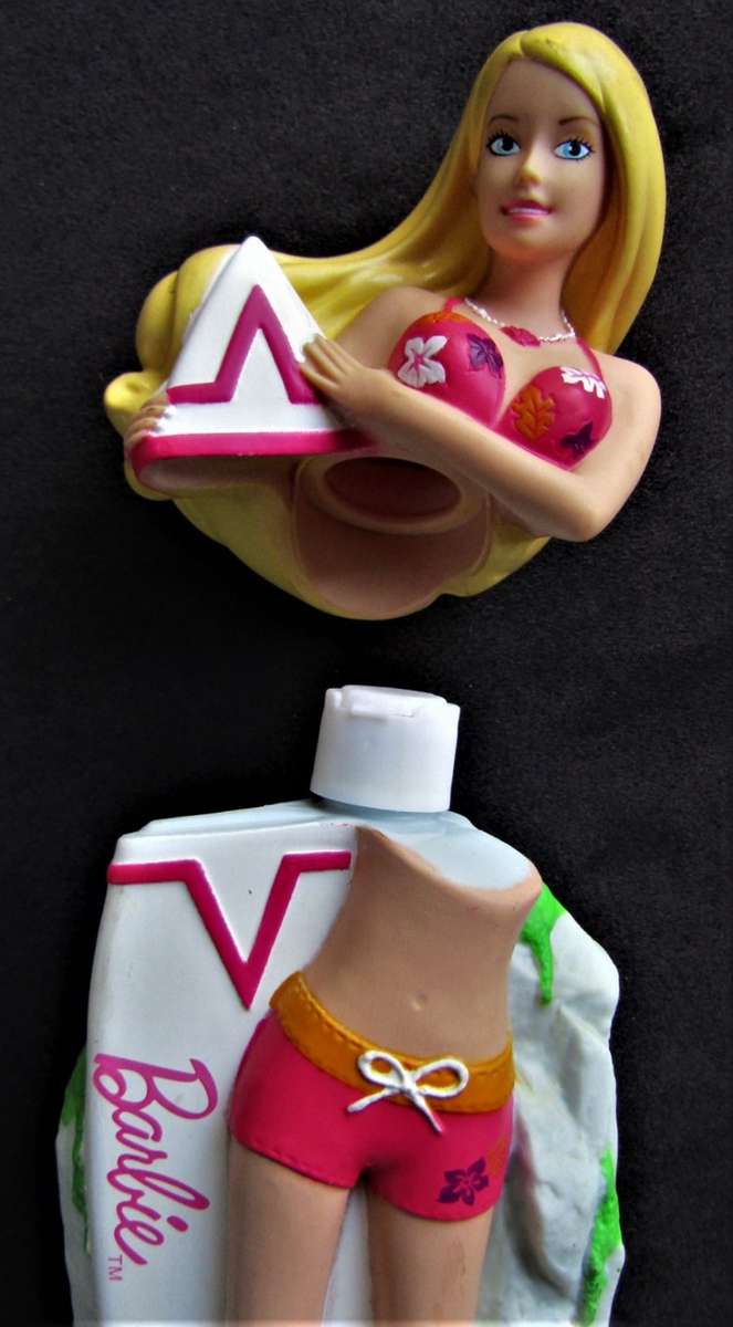Old Barbie Doll Figure Shampoo Bottle