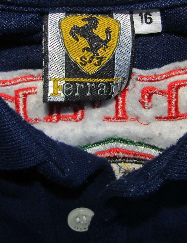 Collectable Ferrari Shell F1 Blue Golf Shirt