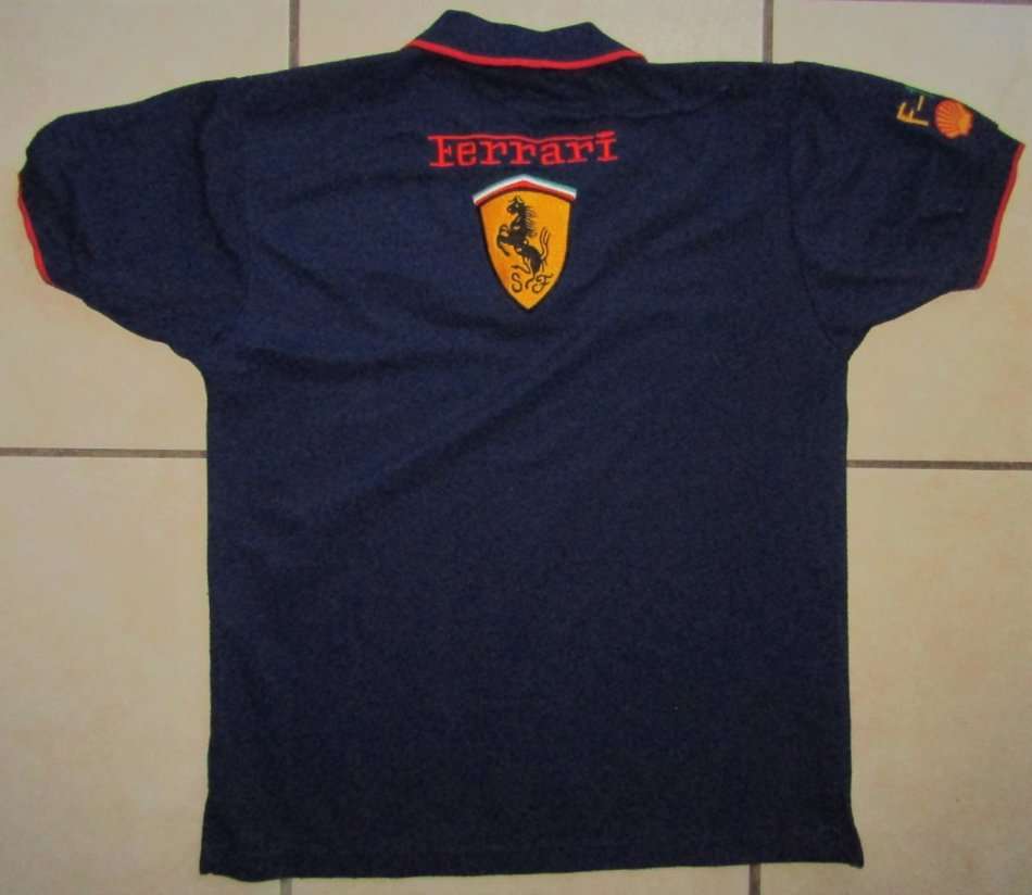 Collectable Ferrari Shell F1 Blue Golf Shirt