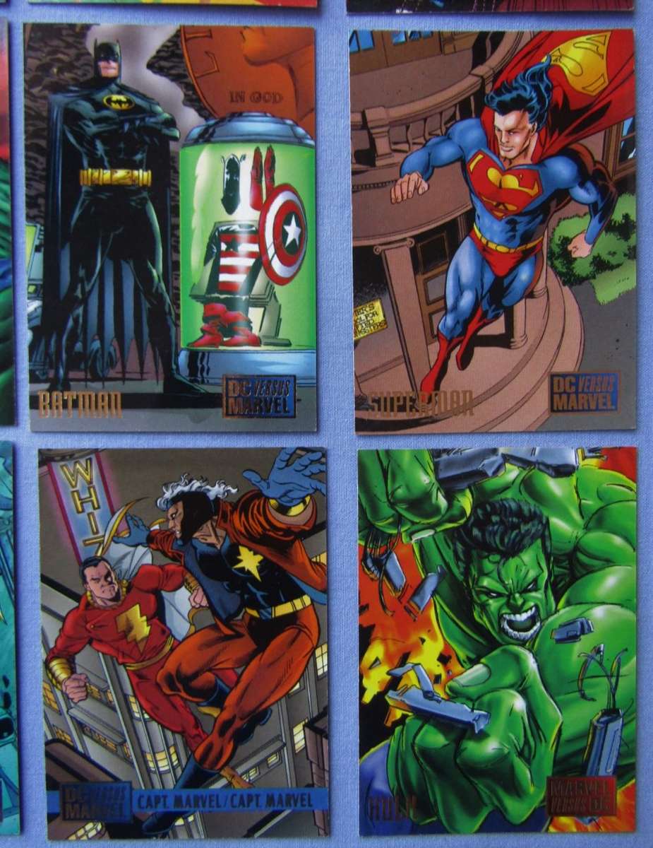 1995 Marvel Comics Versus DC Lot of 25 Base Set Trading Cards