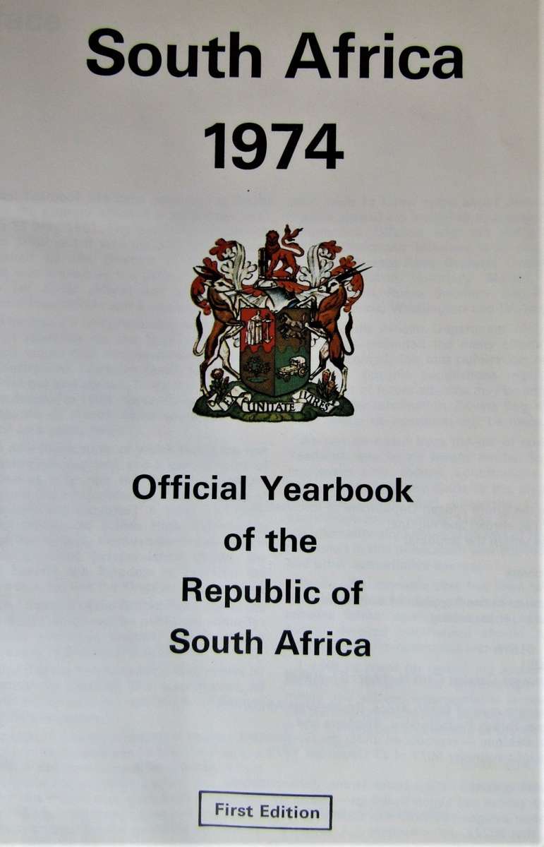 1974 Official Yearbook of South Africa - 1099 Pages