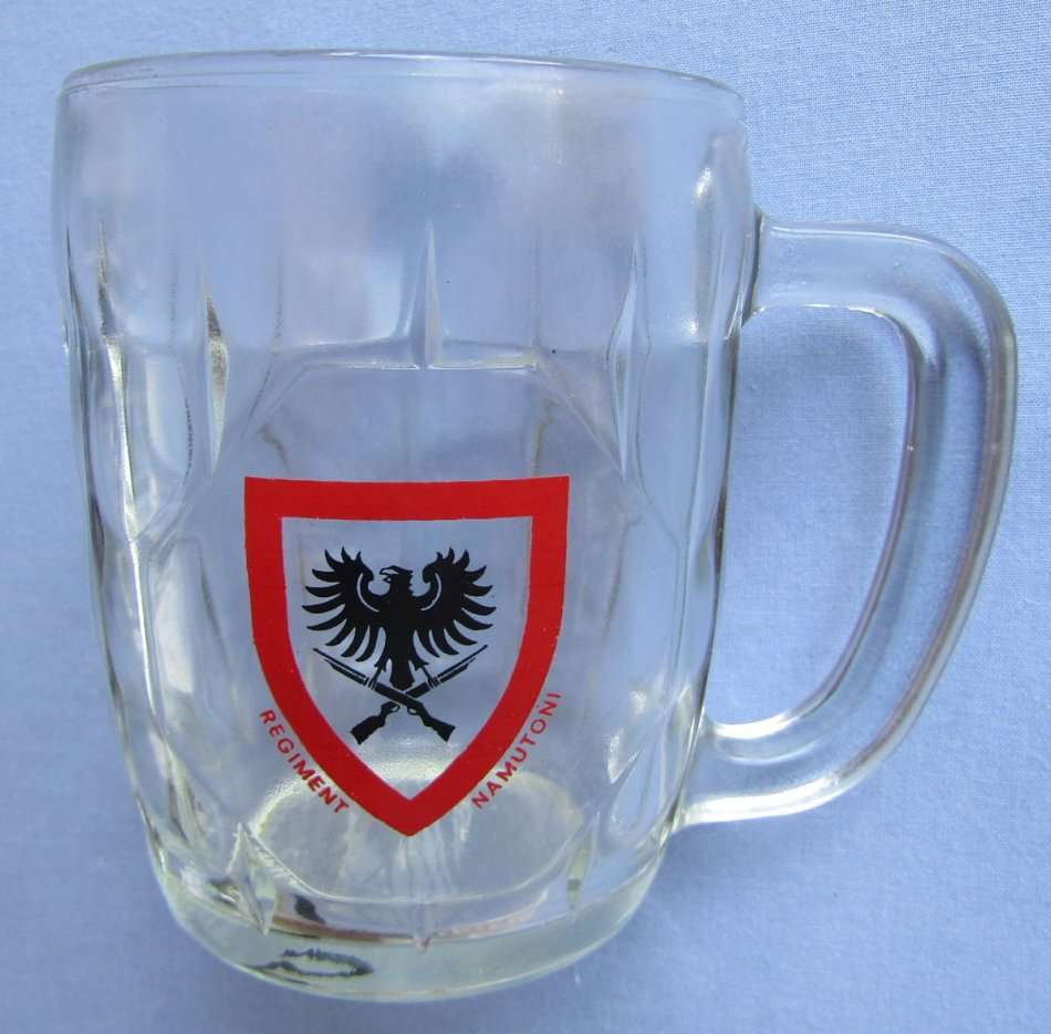 SADF Regiment Namutoni Glass Beer Mug