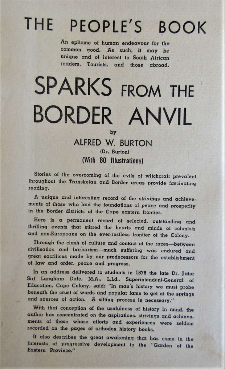 1950 - Sparks from the Border Anvil - Stories of the Transkeian and Border Areas