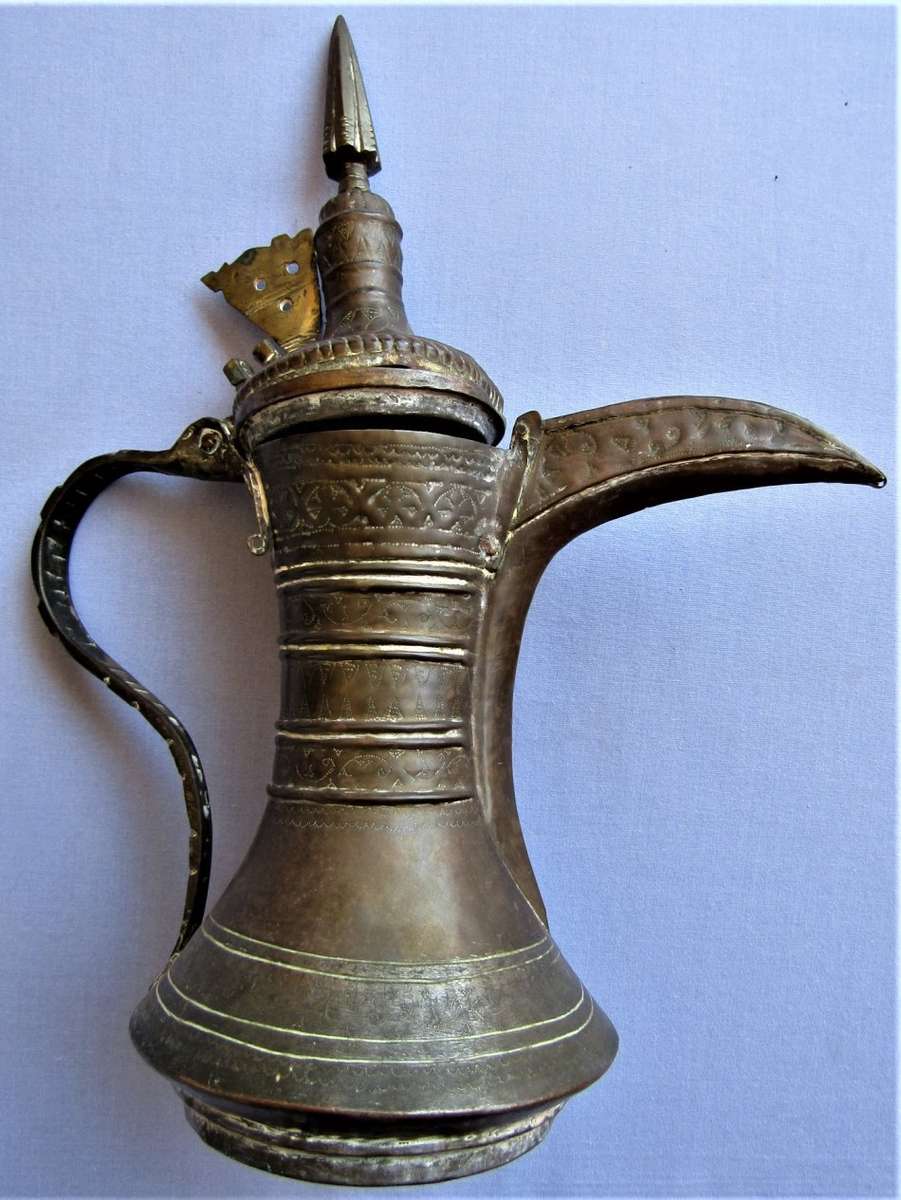 Vintage Medieval Style Metal Jug With Lid