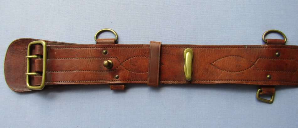 1945 WW2 Military Leather Sam Browne Belt